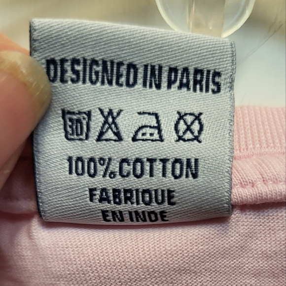 Kids Pink Short Sleeve Paris Eiffel Tower Tee - Size 6 - Picture 4 of 4